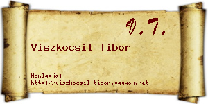 Viszkocsil Tibor névjegykártya