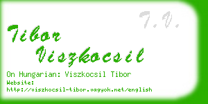 tibor viszkocsil business card